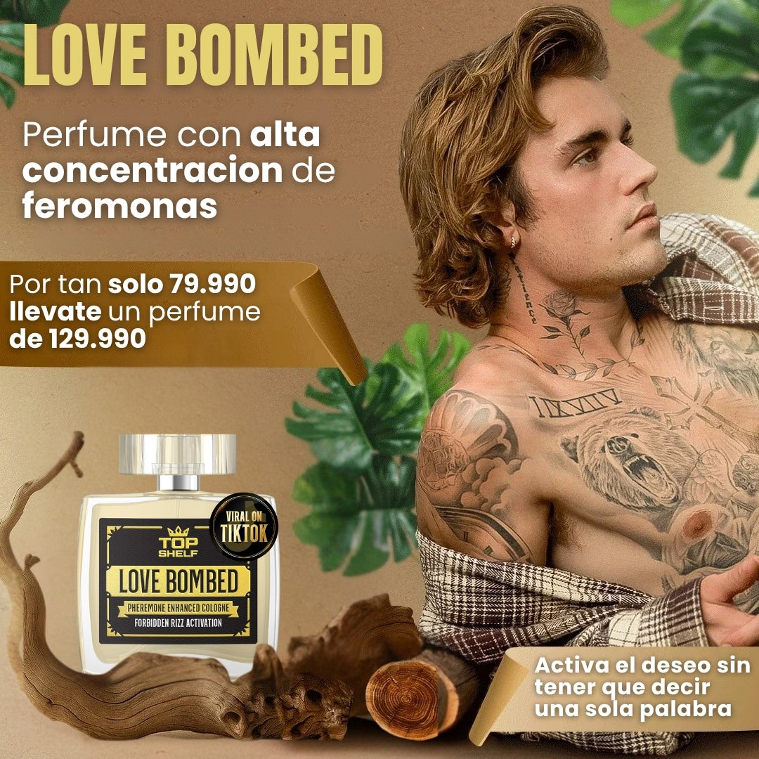 LOVE BOMBED® | ATRACCION INSTANTANEA | FORMULA ESPECIAL | + LIBRO DE S3DUCCI😈N GRATIS🎁 + OBSEQUIO ESPECIAL